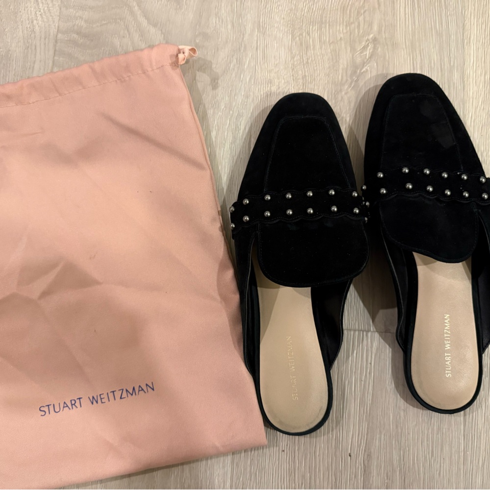 Stuart Weitzman superstud suede mule - image 2